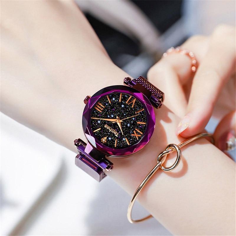 Reloj de lujo con cielo estrellado de acero inoxidable - Envío gratis