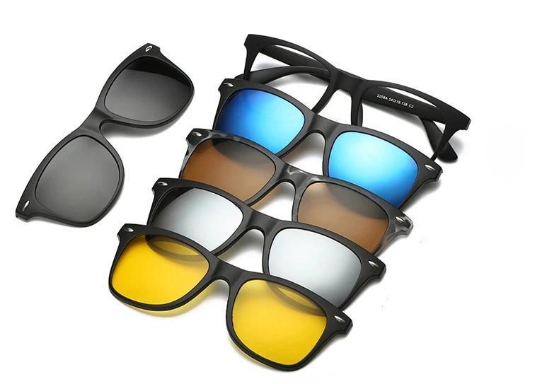 Nuevas Gafas Retro - 5 en 1 Originales con Imán - Envío Gratis