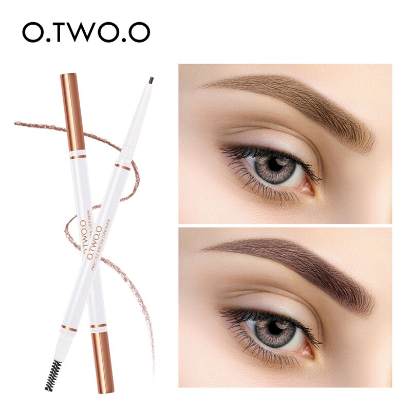 O.TWO.O Kit de maquillaje para ojos: rímel, rímel para cejas y delineador de ojos 