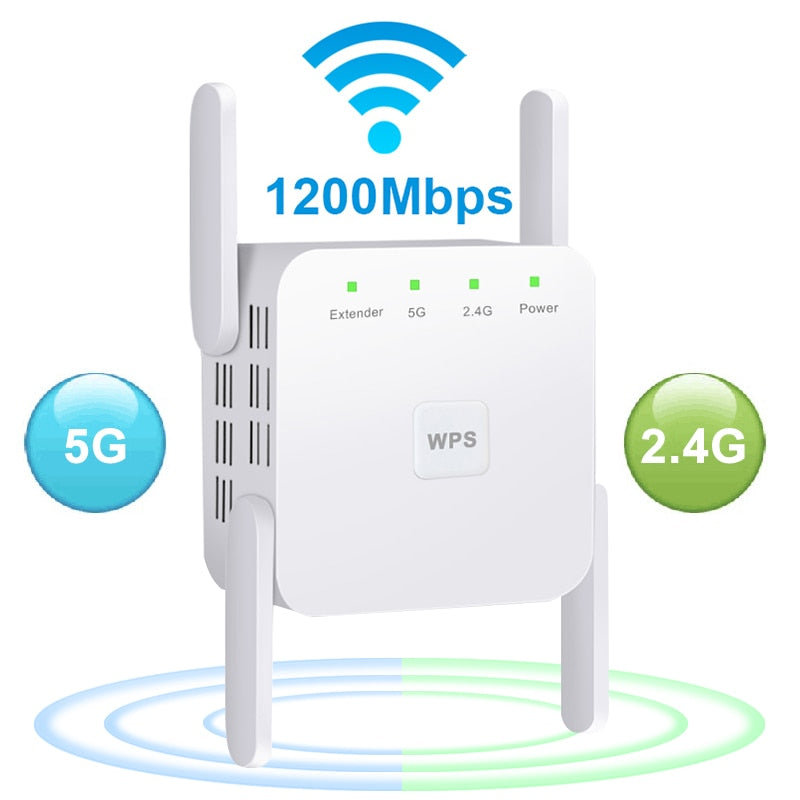 Repetidor WiFi Inalámbrico 2.4G 5Ghz 1200Mbps 