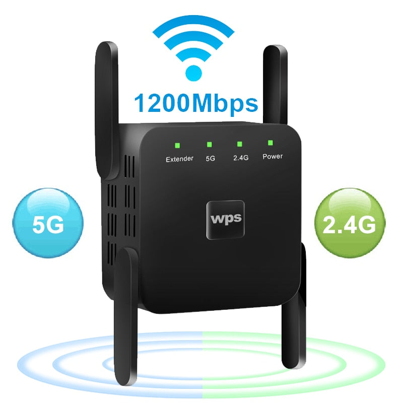 Repetidor WiFi Inalámbrico 2.4G 5Ghz 1200Mbps 