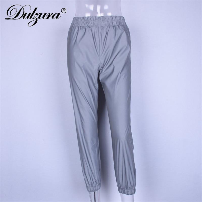 Pantalones jogger reflectantes para mujer