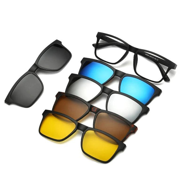 Nuevas Gafas Retro - 5 en 1 Originales con Imán - Envío Gratis