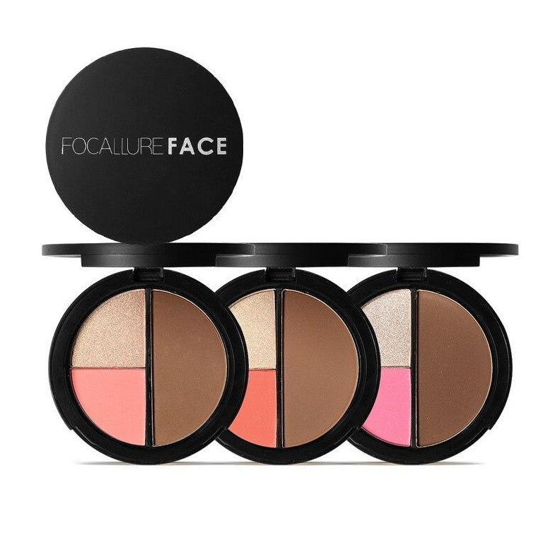 Paleta de contorno facial Focallure - Iluminador y Bronceador