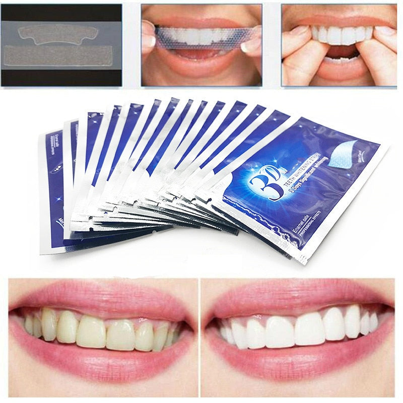 Tiras de gel blanqueador de dientes Heonyirry - 14 pares 