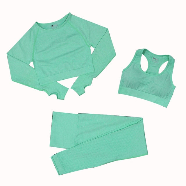 Set de yoga fitness para mujer - 3 piezas