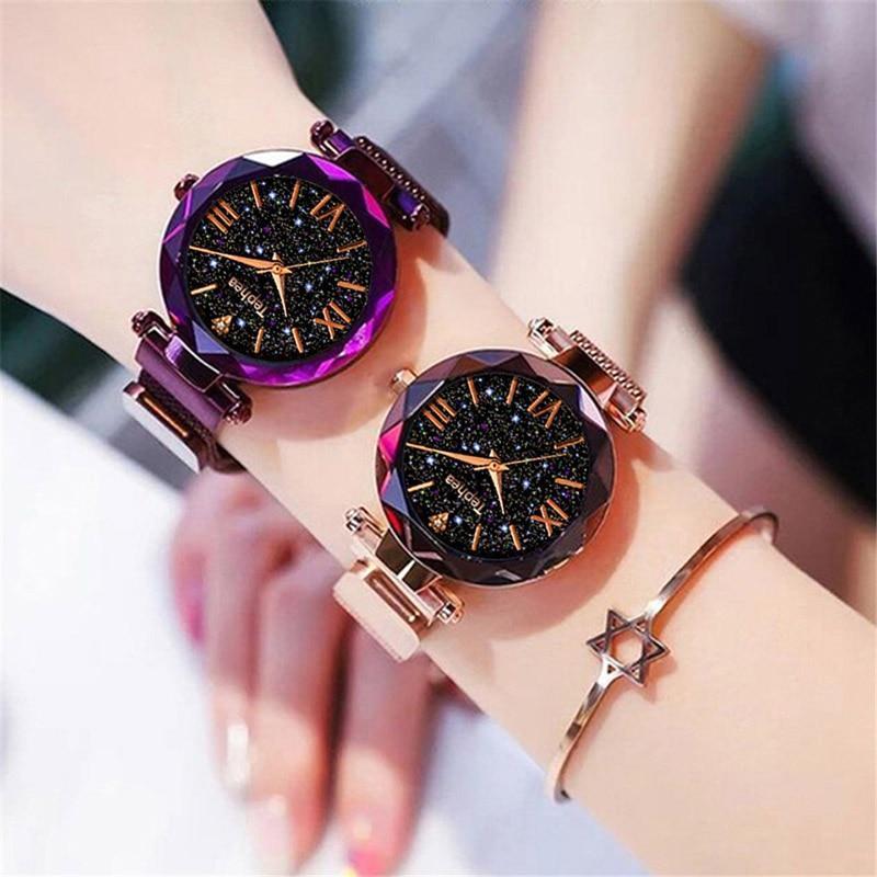 Reloj de lujo con cielo estrellado de acero inoxidable - Envío gratis