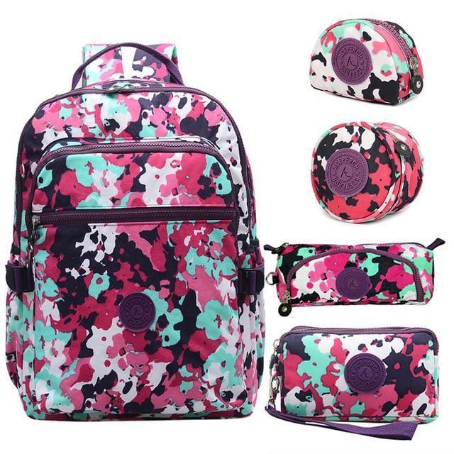 Conjunto de mochila Aceperch y artículos necesarios